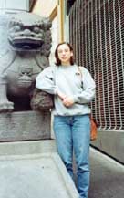 Michelle at the entrance to China Town