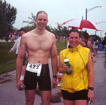 Elizabeth and I in the rain