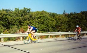 David cruising on the bike