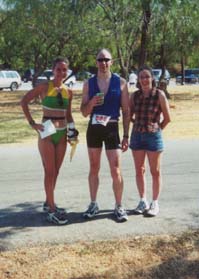 Heather, Michelle and David after the race